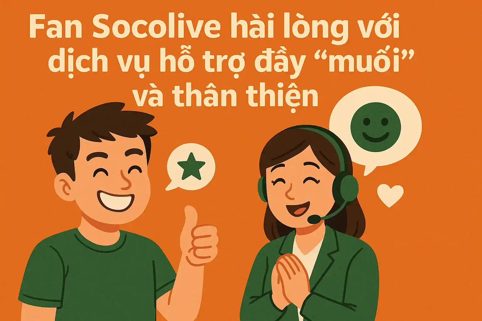Fan Socolive hài lòng với dịch vụ hỗ trợ đầy “muối” và thân thiện